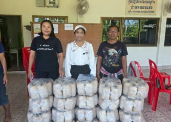 ร่วมมอบก้อนเชื้อเห็ดให้แก่เกษตรกร อำเภอเมืองตรัง จังหวัดตรัง ในโครงการสกัดการระบาดของโรคแมลงศัตรูพืช และการสนับสนุนพันธุ์พืช ปัจจัยการผลิต เพื่อช่วยเหลือเกษตรกรที่ประสบอุทกภัยภาคใต้ ปี 2567/2568 กรมวิชาการเกษตร กิจกรรมที่ 3 การพัฒนาอาชีพการเกษตร ดำเนินการสนับสนุนก้อนเชื้อเห็ดเศรษฐกิจ