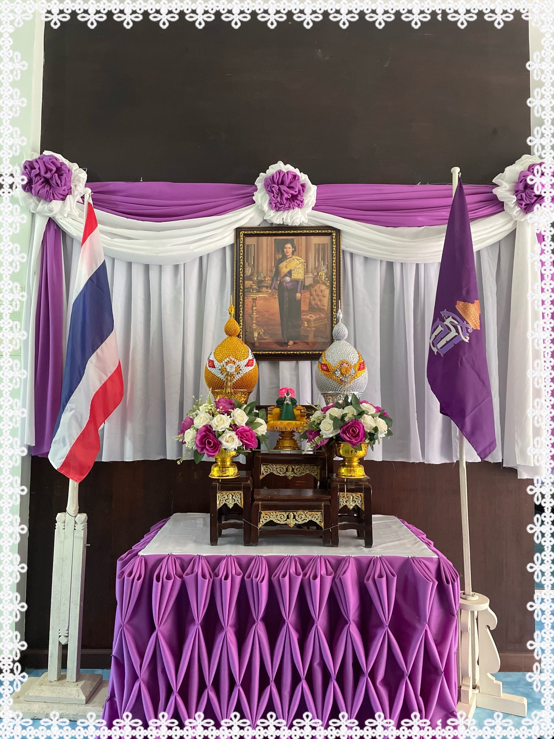 ศูนย์วิจัยเกษตรวิศวกรรมจันทบุรี จัดตั้งโต๊ะหมู่บูชา ประดิษฐานพระบรมฉายาลักษณ์ เพื่อเฉลิมพระเกียรติ