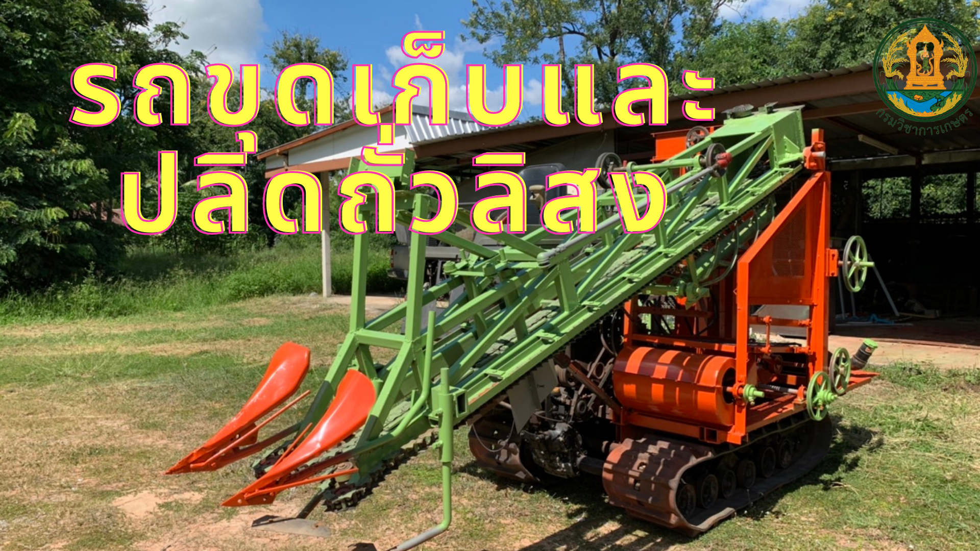 รถขุดเก็บและปลิดถั่วลิสง