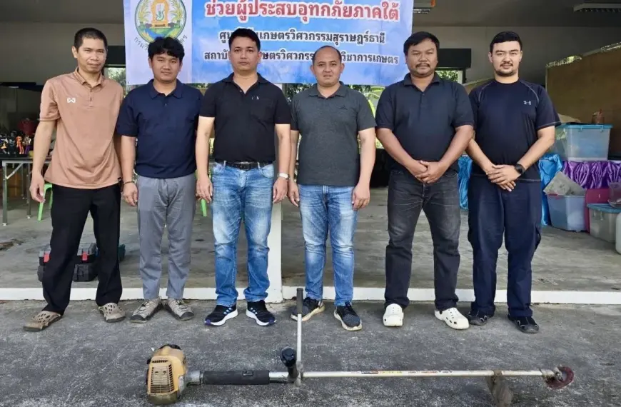 กรมวิชาการเกษตรลุยช่วยเกษตรกรใต้ ตั้งจุดซ่อมเครื่องจักรบรรเทาน้ำท่วม ตามนโยบาย รมว.เกษตรฯ