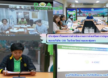 ประชุมหารือผลการดำเนินงานการส่งเสริมการปลูกกาแฟของบริษัท OR ในจังหวัดน่านและชุมพร