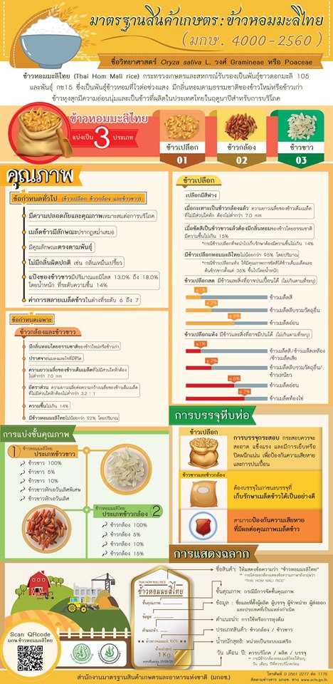 มาตราฐานสินค้าเกษตร: ข้าวหอมมะลิไทย