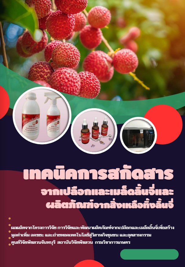 เทคนิคการสกัดสารจากเปลือกและเมล็ดลิ้นจี่และผลิตภัณฑ์จากสิ่งเหลือทิ้งลิ้นจี่