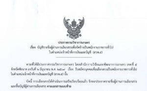 บัญชีรายชื่อผู้ผ่านการเลือกสรรเพื่อจัดจ้างเป็นพนักงานราชการทั่วไป ในตำแหน่งเจ้าหน้าที่การเงินและบัญชี (7สค69)