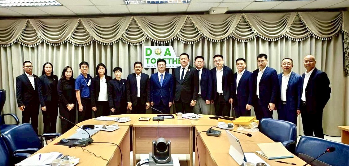 การต้อนรับและหารือแลกเปลี่ยนความรู้และแนวปฏิบัติในการส่งออกสินค้าเกษตรไปยังประเทศจีน