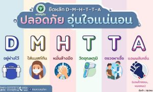 กรมควบคุมโรค ขอความร่วมมือประชาชนเคร่งครัดมาตรการ D-M-H-T-T-A อย่างต่อเนื่อง เพื่อป้องกันโรคโควิด 19