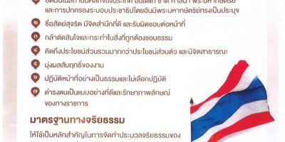 ความรู้และแนวทางในการส่งเสริมคุณธรรมและการป้องกันและปราบปรามการทุจริตและประพฤติมิชอบ