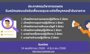 ประกาศ รับสมัครสอบแข่งขันเพื่อบรรจุและแต่งตั้งบุคคลเข้ารับราชการ