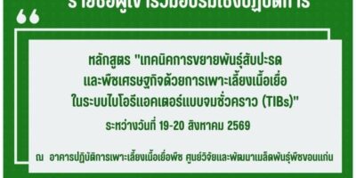 ประกาศรายชื่อผู้เข้าร่วมการอบรมเชิงปฏิบัติการ
